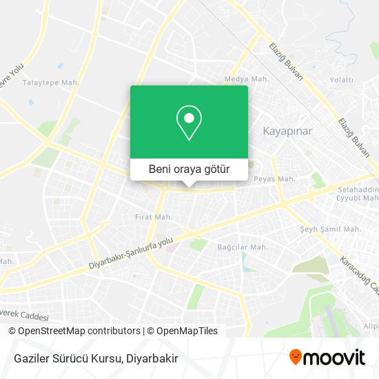 Gaziler Sürücü Kursu harita