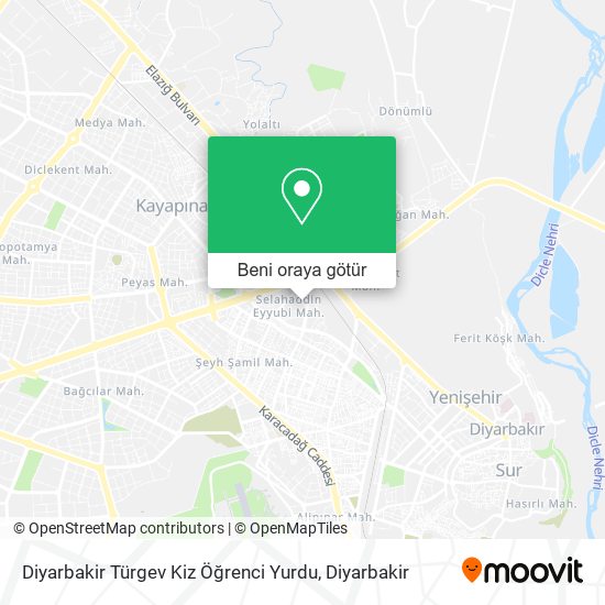 Diyarbakir Türgev Kiz Öğrenci Yurdu harita