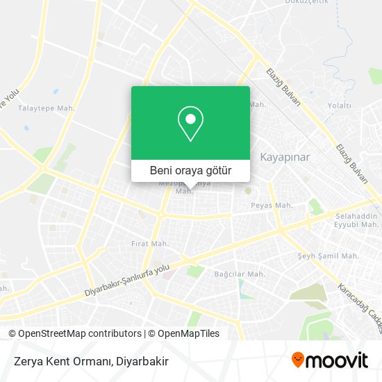 Zerya Kent Ormanı harita