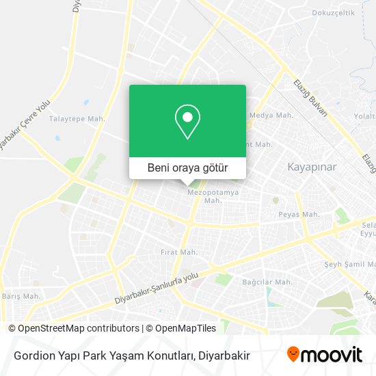 Gordion Yapı Park Yaşam Konutları harita