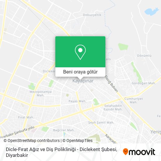 Dicle-Fırat Ağız ve Diş Polikliniği - Diclekent Şubesi harita