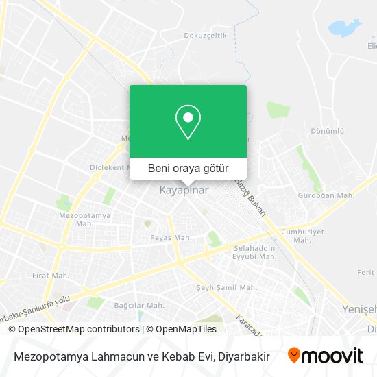 Mezopotamya Lahmacun ve Kebab Evi harita