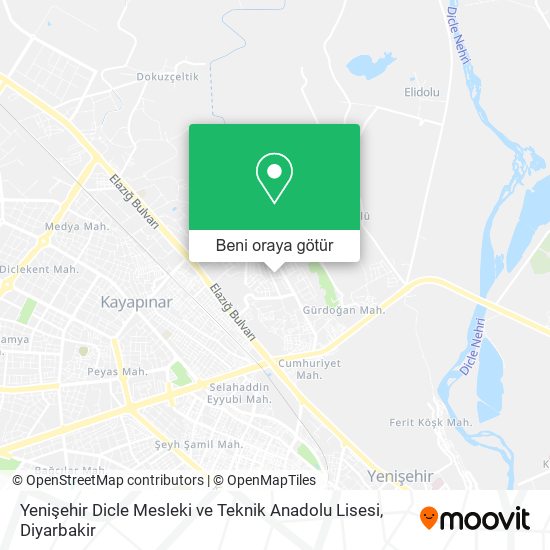 Yenişehir Dicle Mesleki ve Teknik Anadolu Lisesi harita