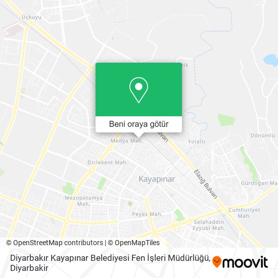 Diyarbakır Kayapınar Belediyesi Fen İşleri Müdürlüğü harita