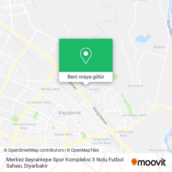 Merkez Seyrantepe Spor Kompleksi 3 Nolu Futbol Sahası harita
