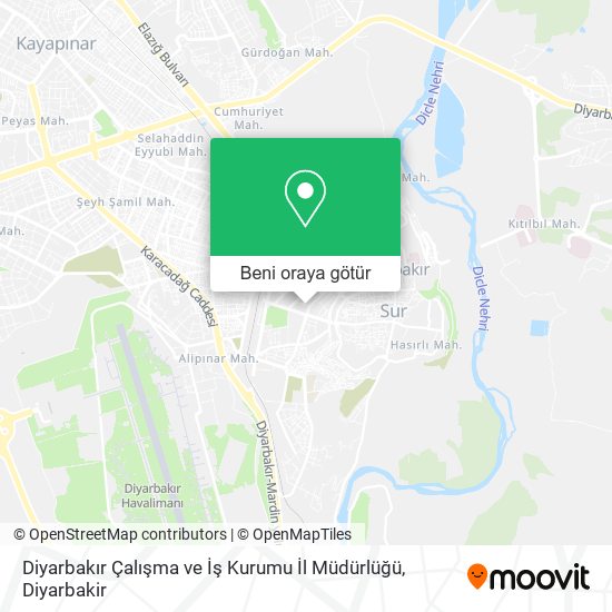 Diyarbakır Çalışma ve İş Kurumu İl Müdürlüğü harita