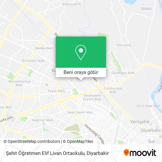 Şehit Öğretmen Elif Livan Ortaokulu harita