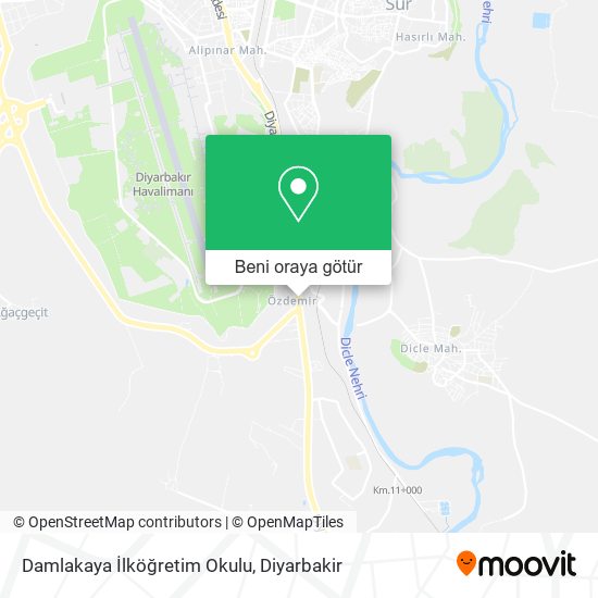 Damlakaya İlköğretim Okulu harita