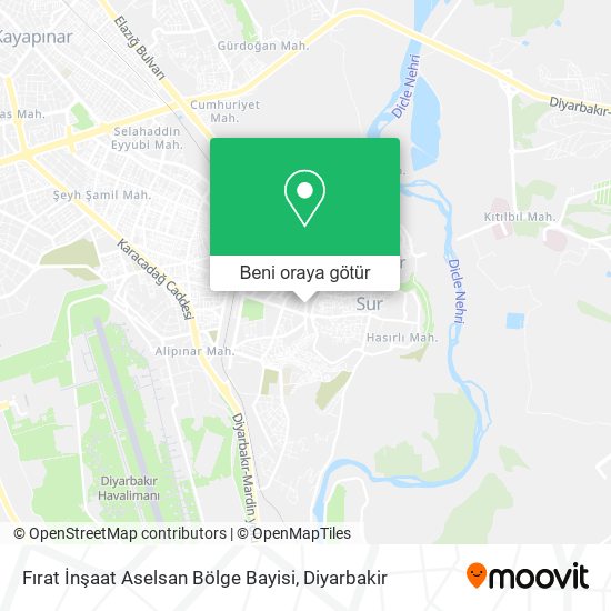 Fırat İnşaat Aselsan Bölge Bayisi harita