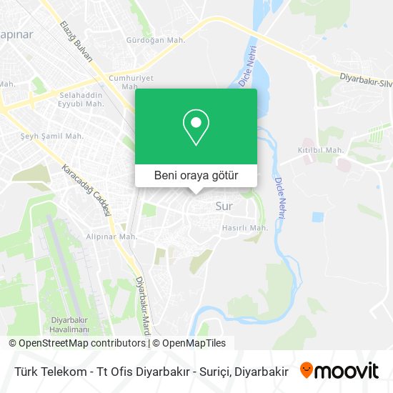 Türk Telekom - Tt Ofis Diyarbakır - Suriçi harita