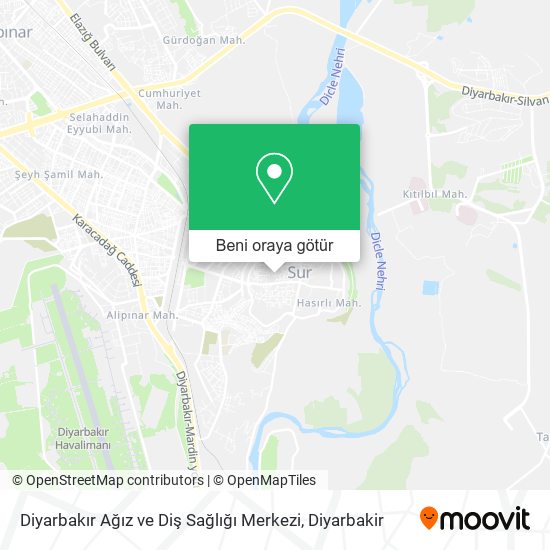 Diyarbakır Ağız ve Diş Sağlığı Merkezi harita