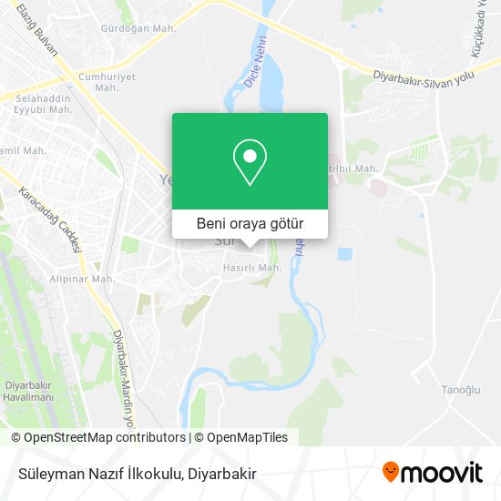 Süleyman Nazıf İlkokulu harita