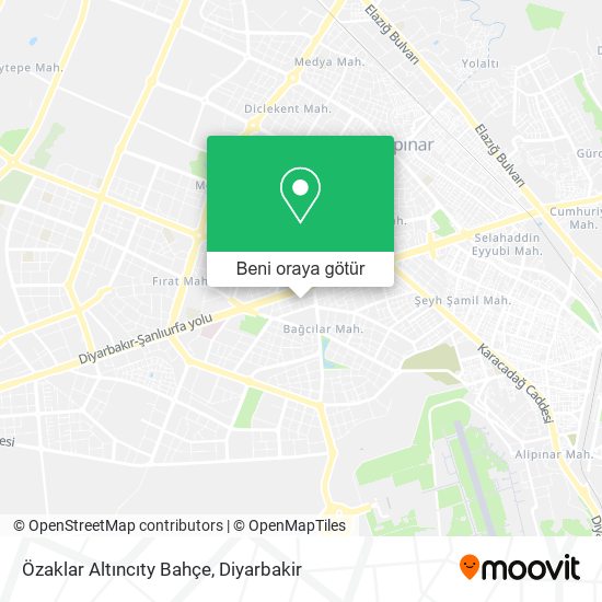 Özaklar Altıncıty Bahçe harita