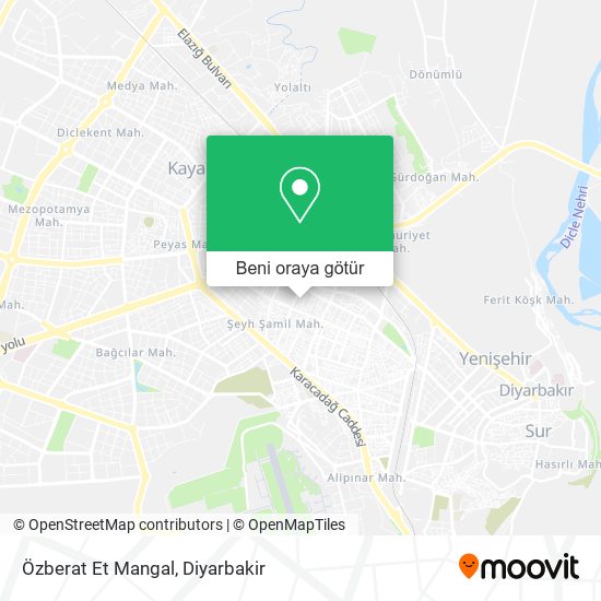 Özberat Et Mangal harita