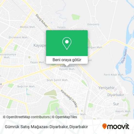 Gümrük Satış Mağazası Diyarbakır harita