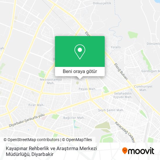 Kayapınar Rehberlik ve Araştırma Merkezi Müdürlüğü harita