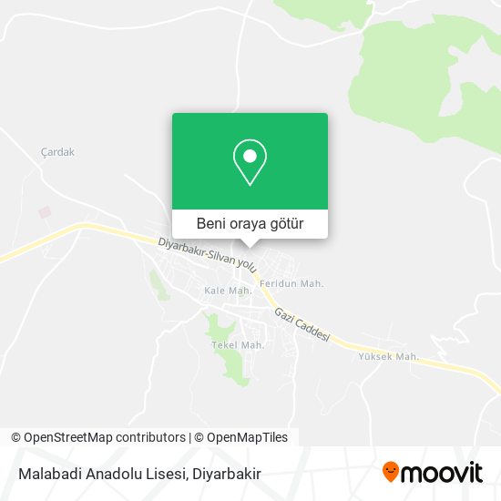Malabadi Anadolu Lisesi harita