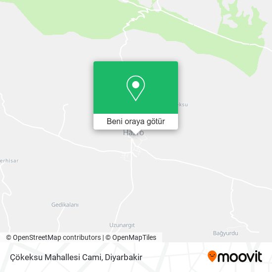 Çökeksu Mahallesi Cami harita