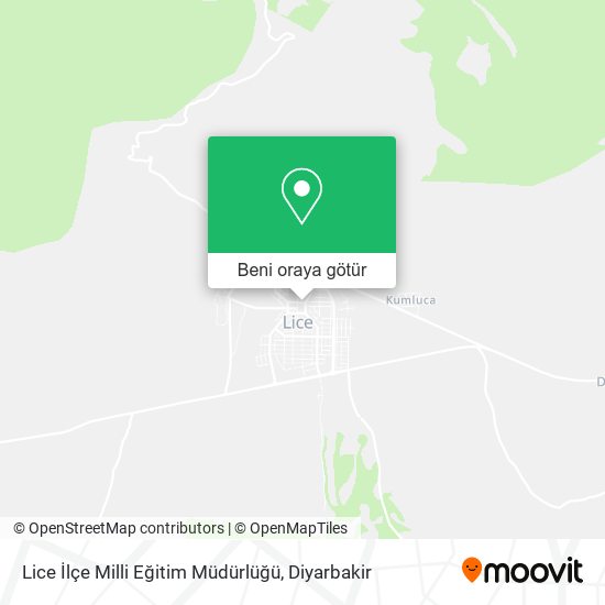 Lice İlçe Milli Eğitim Müdürlüğü harita