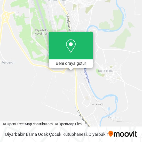 Diyarbakır Esma Ocak Çocuk Kütüphanesi harita