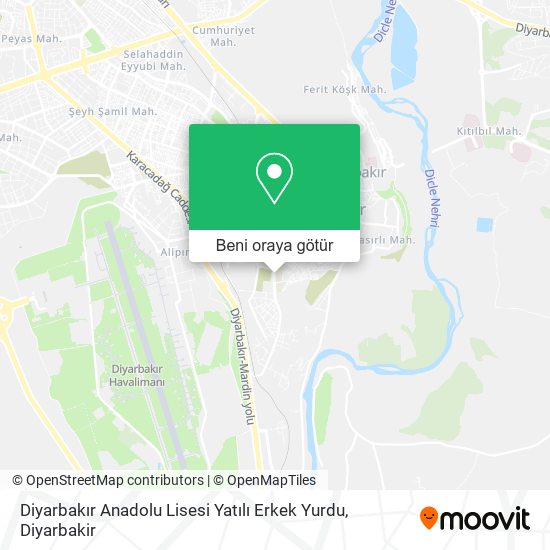 Diyarbakır Anadolu Lisesi Yatılı Erkek Yurdu harita