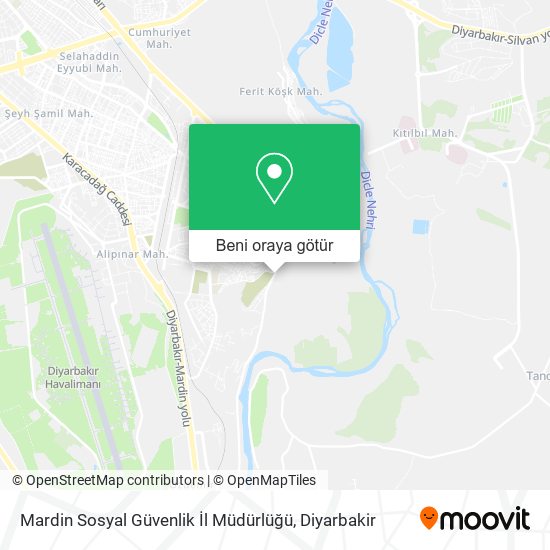 Mardin Sosyal Güvenlik İl Müdürlüğü harita