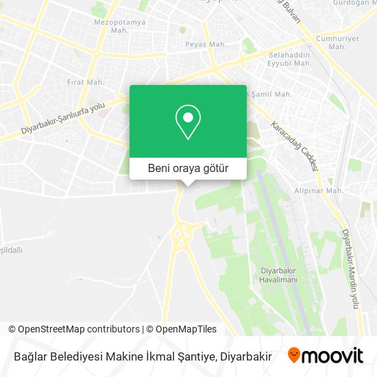 Bağlar Belediyesi Makine İkmal Şantiye harita
