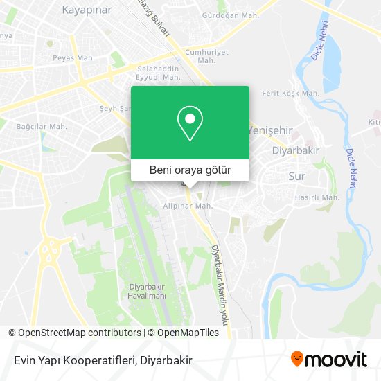 Evin Yapı Kooperatifleri harita