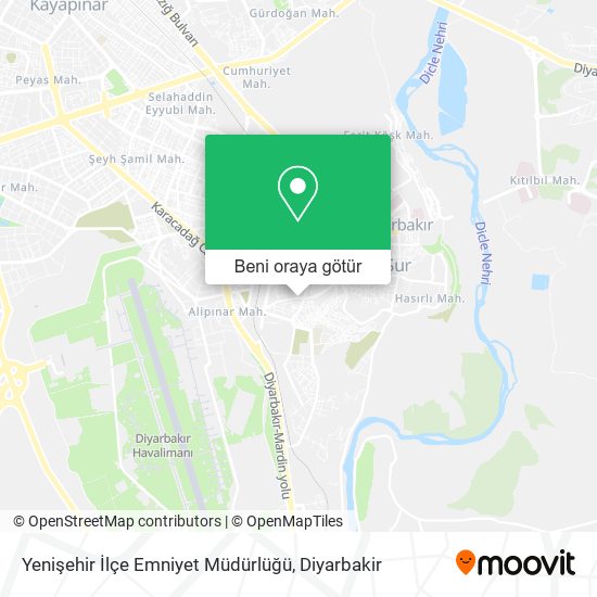 Yenişehir İlçe Emniyet Müdürlüğü harita