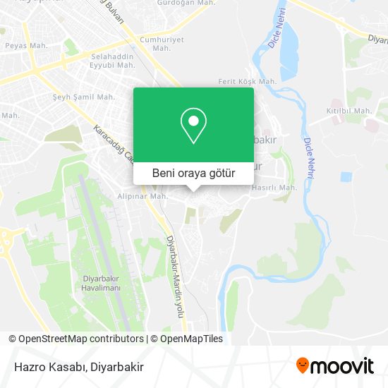 Hazro Kasabı harita