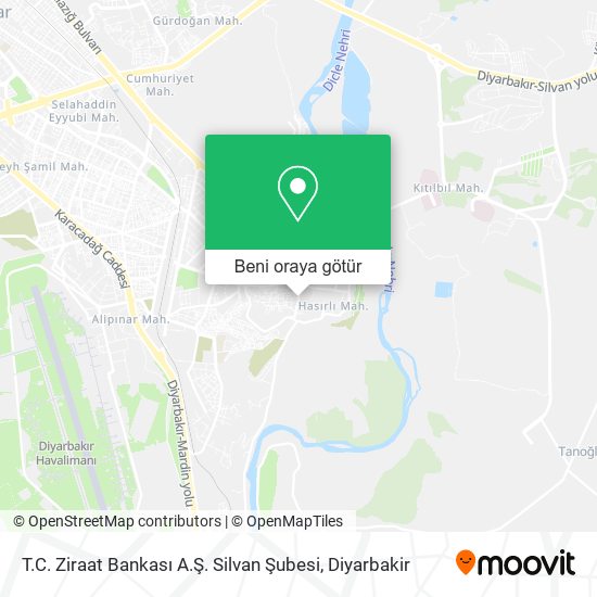 T.C. Ziraat Bankası A.Ş. Silvan Şubesi harita
