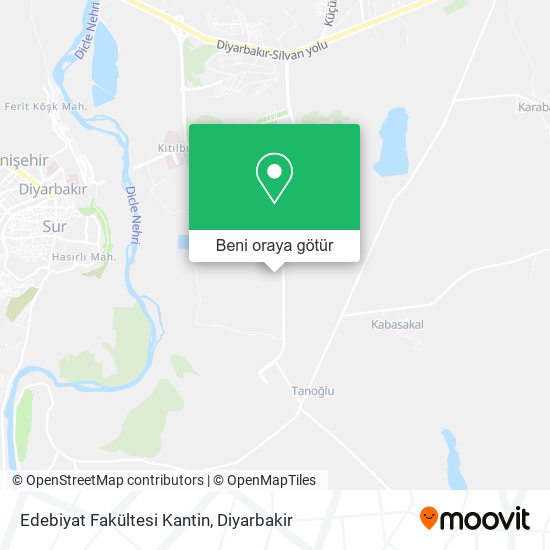 Edebiyat Fakültesi Kantin harita