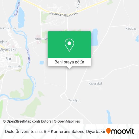 Dicle Üniversitesi i.i. B.F Konferans Salonu harita