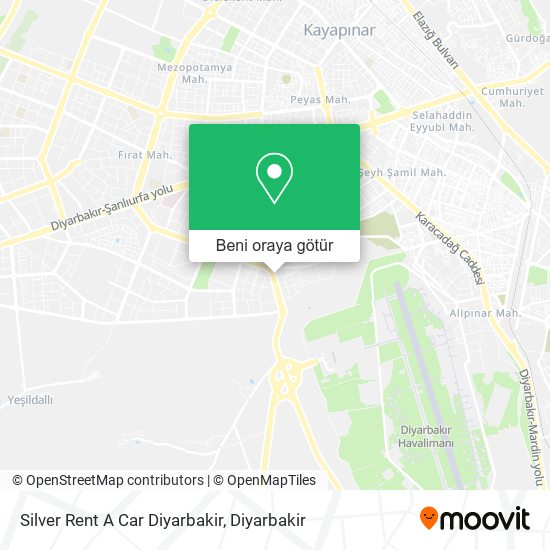 Silver Rent A Car Diyarbakir harita