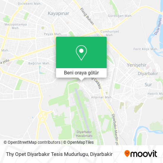 Thy Opet Diyarbakır Tesis Mudurlugu harita
