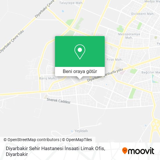 Diyarbakir Sehir Hastanesi İnsaati Limak Ofis harita