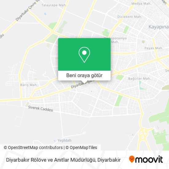 Diyarbakır Rölöve ve Anıtlar Müdürlüğü harita