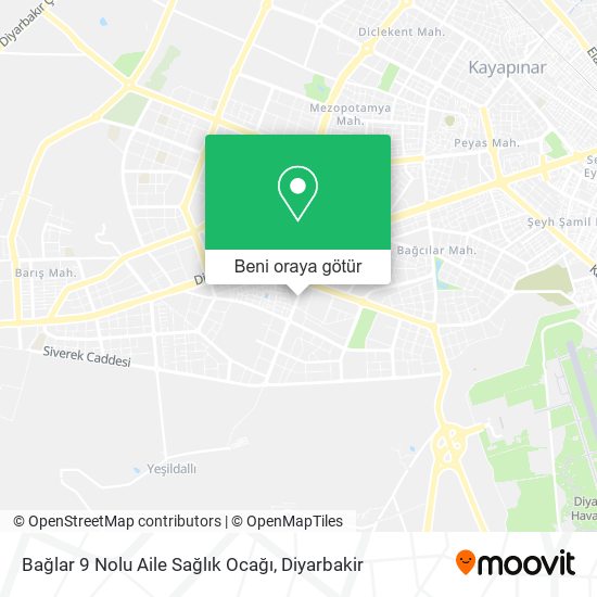 Bağlar 9 Nolu Aile Sağlık Ocağı harita