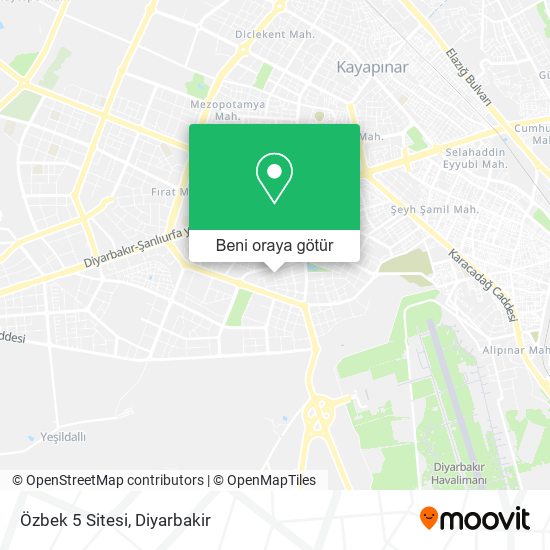 Özbek 5 Sitesi harita