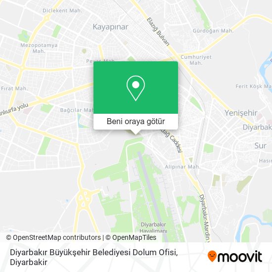 Diyarbakır Büyükşehir Belediyesi Dolum Ofisi harita