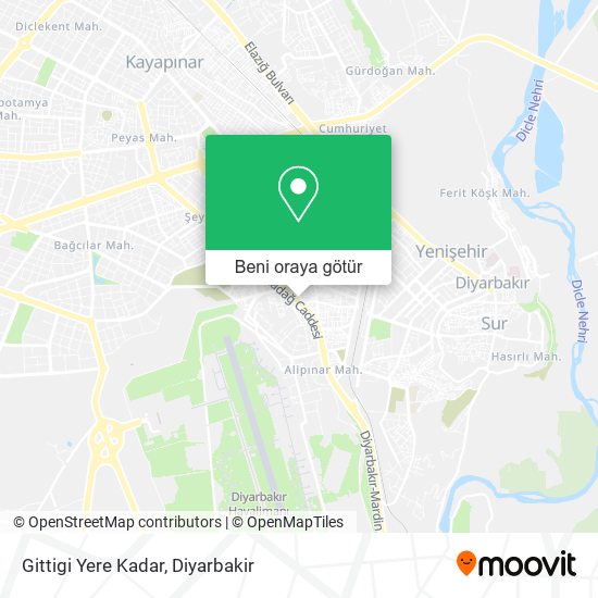 Gittigi Yere Kadar harita
