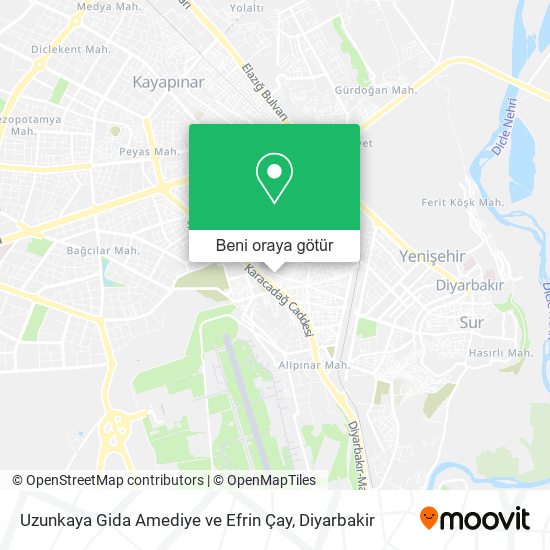 Uzunkaya Gida Amediye ve Efrin Çay harita