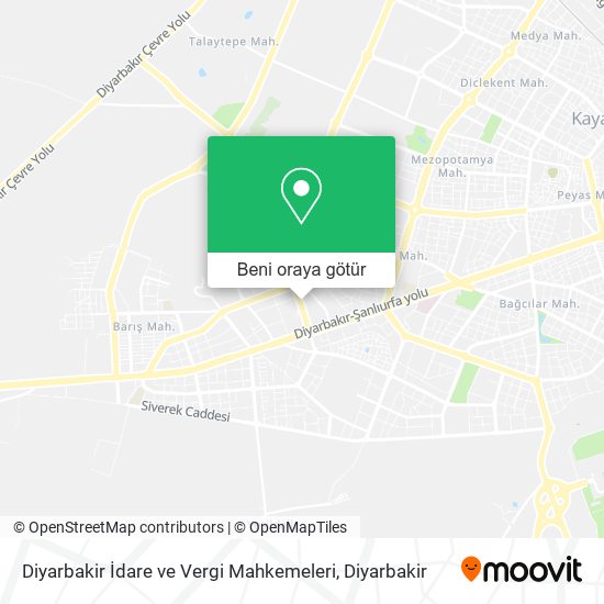 Diyarbakir İdare ve Vergi Mahkemeleri harita
