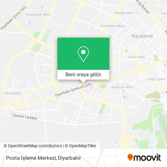 Posta İşleme Merkezi harita