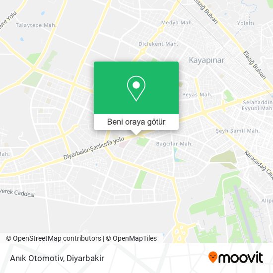 Anık Otomotiv harita