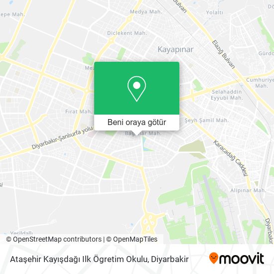 Ataşehir Kayışdağı Ilk Ögretim Okulu harita