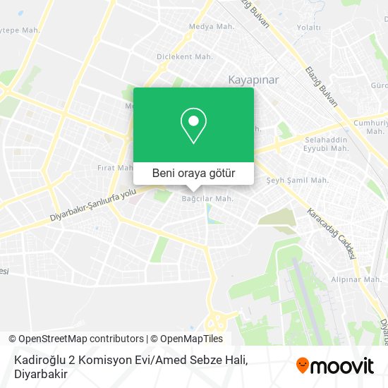 Kadiroğlu 2 Komisyon Evi / Amed Sebze Hali harita