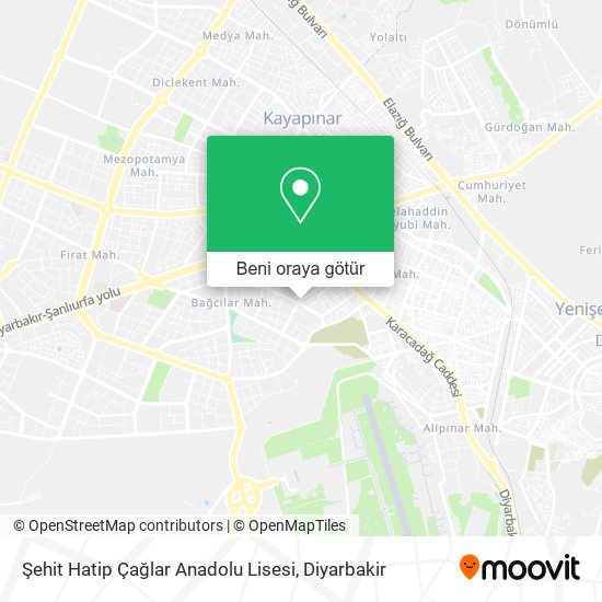 Şehit Hatip Çağlar Anadolu Lisesi harita