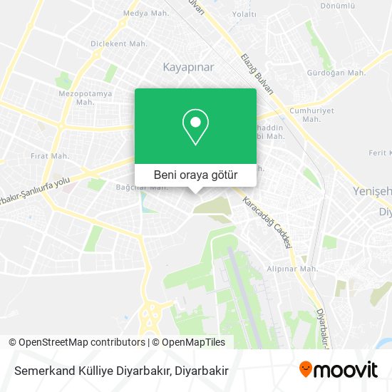 Semerkand Külliye Diyarbakır harita