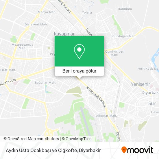 Aydın Usta Ocakbaşı ve Çiğköfte harita